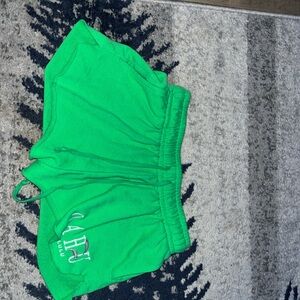 target green oahu lounge shorts